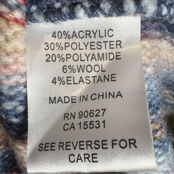 Violet Ruby wool blend soft colors turtleneck sweater size large - Picture 6 of 6